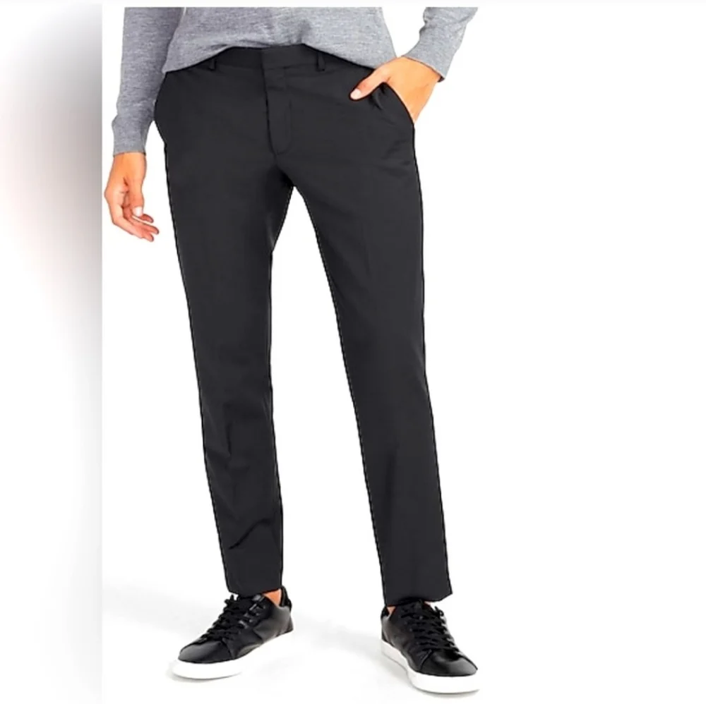 Express Innovator Charcoal Trousers Men's 31/30 Preppy Office Career